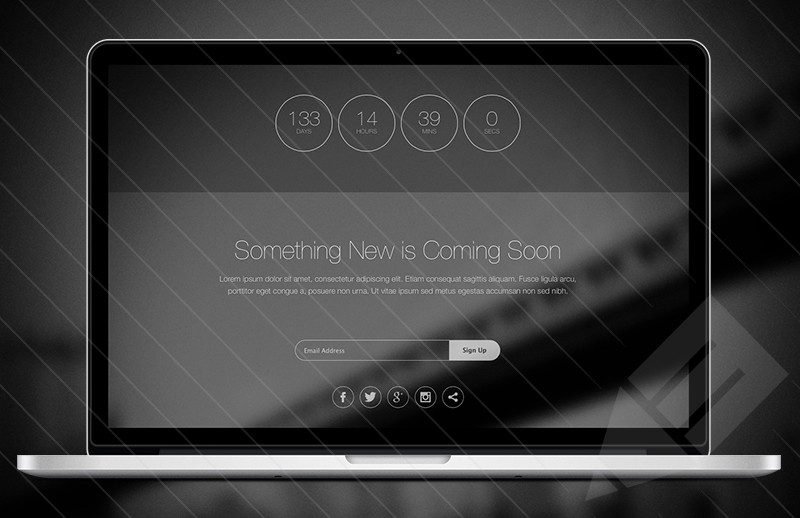 Thin HTML Coming Soon Template