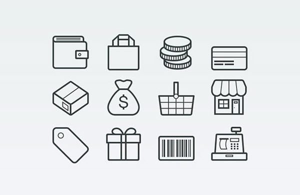ecommerce and shopping vector icons