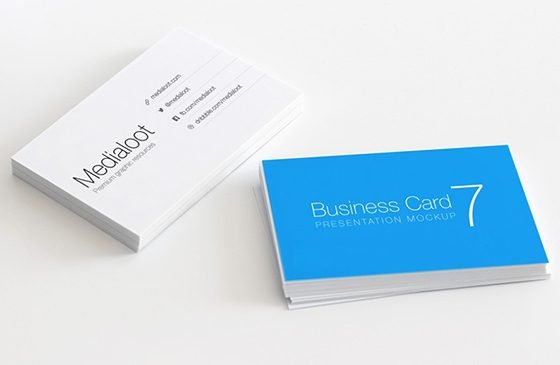 real life business card mockup