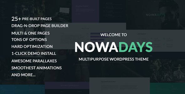 NowaDays – Multipurpose, One or Multipage WordPress Theme