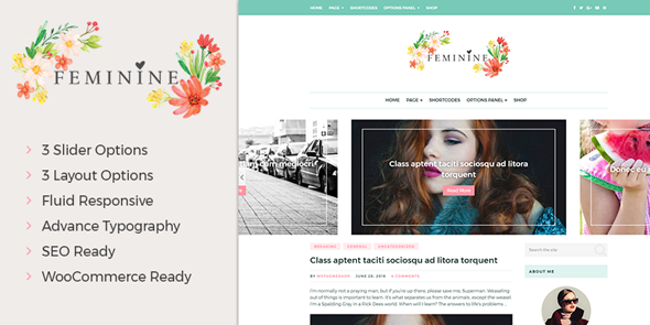 Feminine WordPress Theme For Fashion, Lifestyle, Travel and Beauty Bloggers