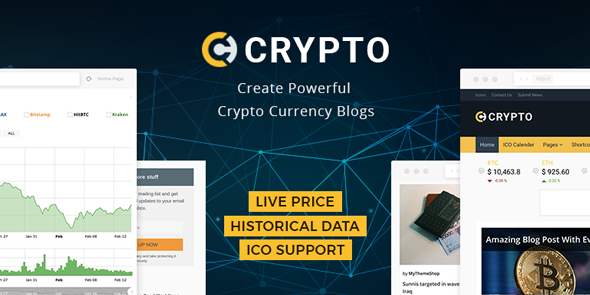 CRYPTO – Bitcoin and Cryptocurrency WordPress Theme